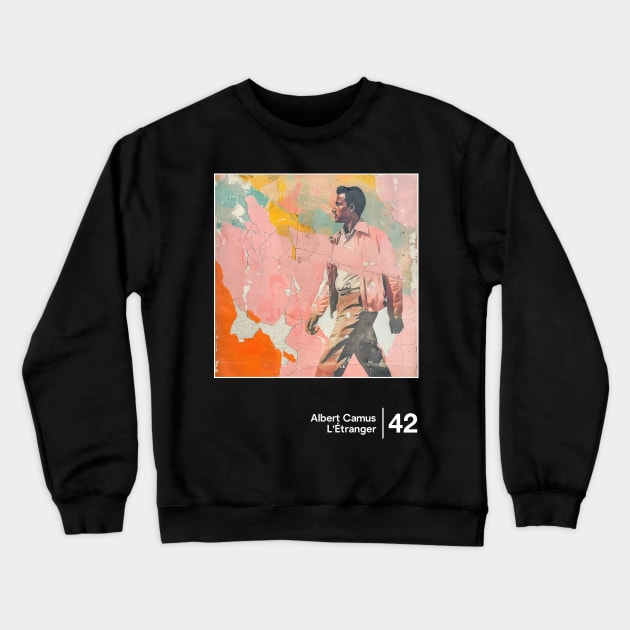 The Stranger - Mininal Style Original Artwork Crewneck Sweatshirt by saudade